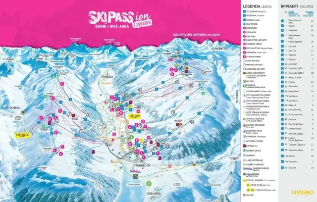 Pistkarta Livigno