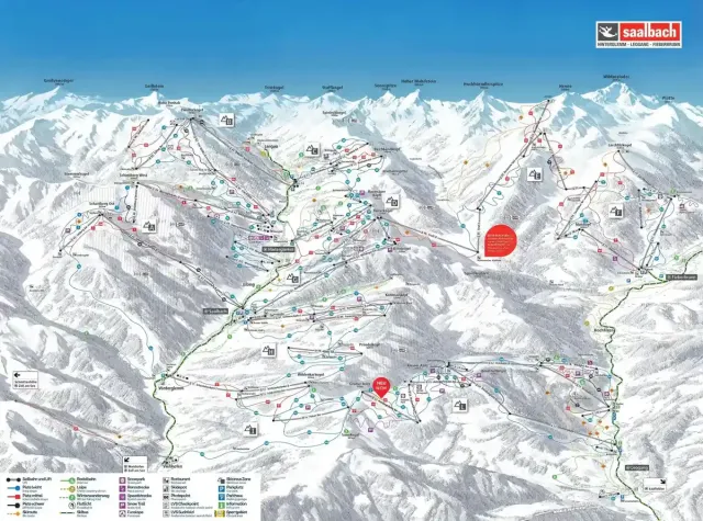 Pistkarta Saalbach